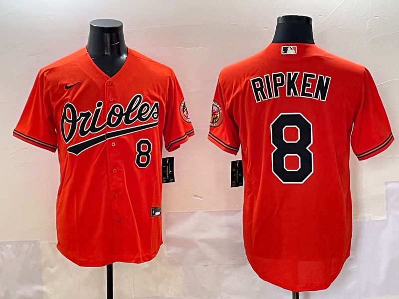 Men Baltimore Orioles #8 Ripken Orange Game 2025 Nike MLB Jersey style 509